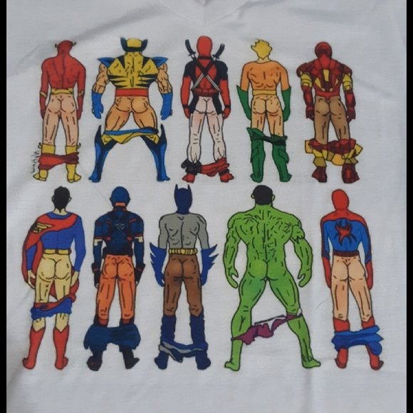 Superhero butts tshirt - Picture 2 of 3